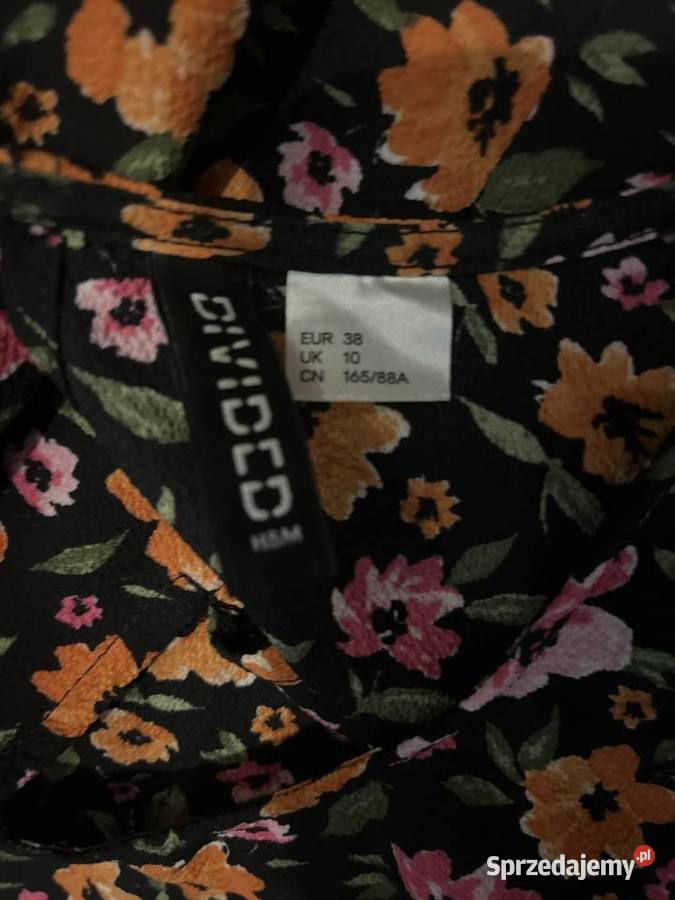 HM sukienka modny wzór kwiaty kwiecista hit blog Z falbankami  zachodniopomorskie Choszczno