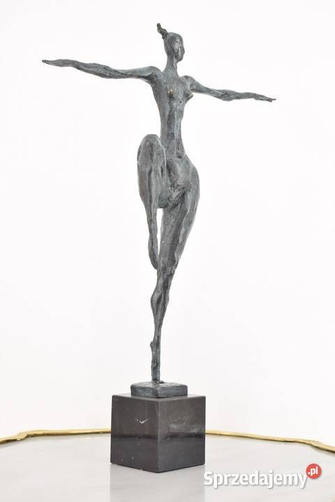 Nowoczesna Rzeźba Łgarska Kobieta Patyna Figura Kraków