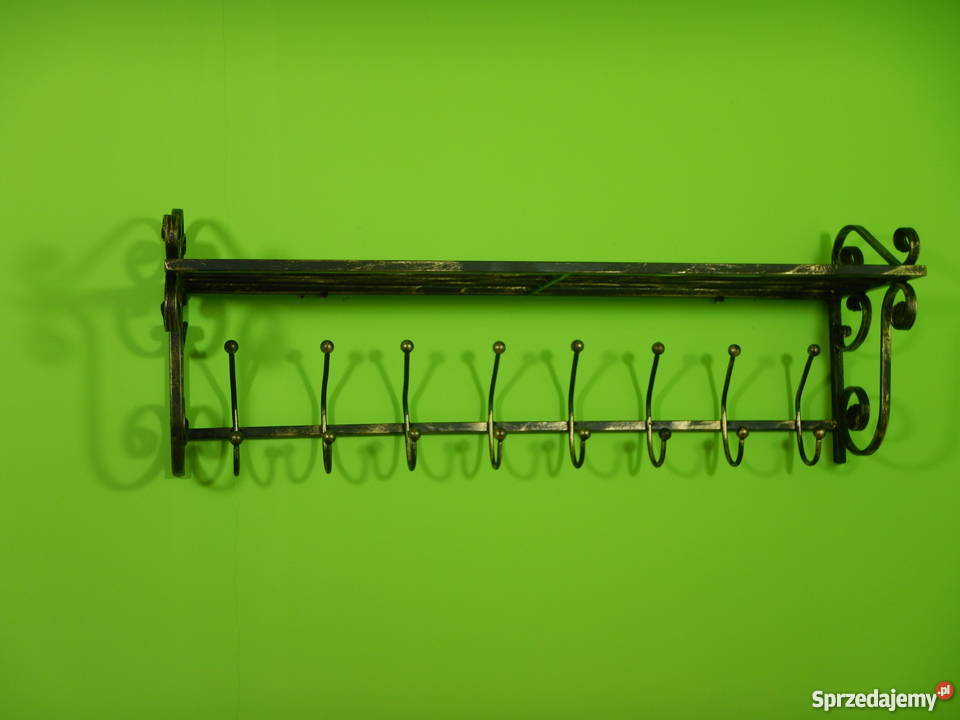 Wieszak kuty metaloplastyka ozdobne 20cm Szafy, regały, półki Olkusz