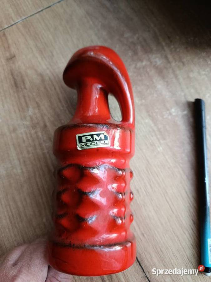 Wazon PM modelka ceramika szkliwiona czerwony sprzedam