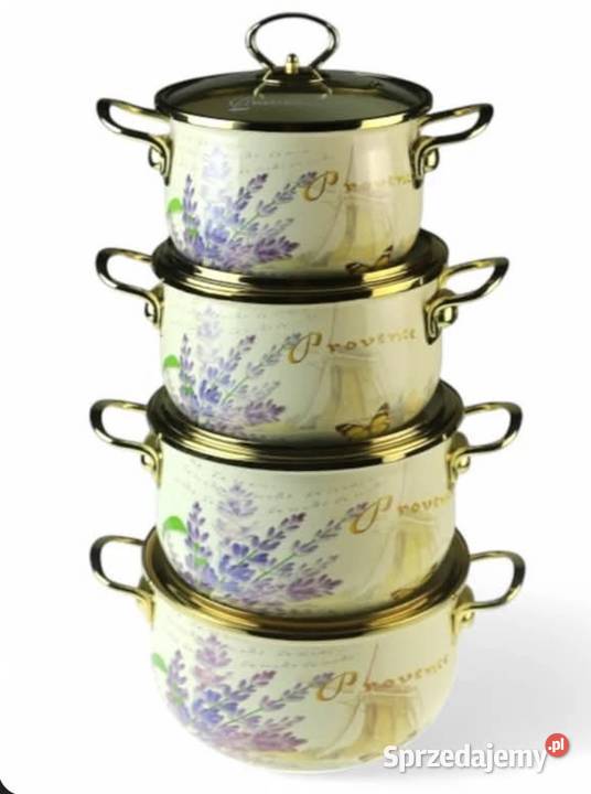 229 Garnki emaliowane Lawenda Masterpan Zabrze