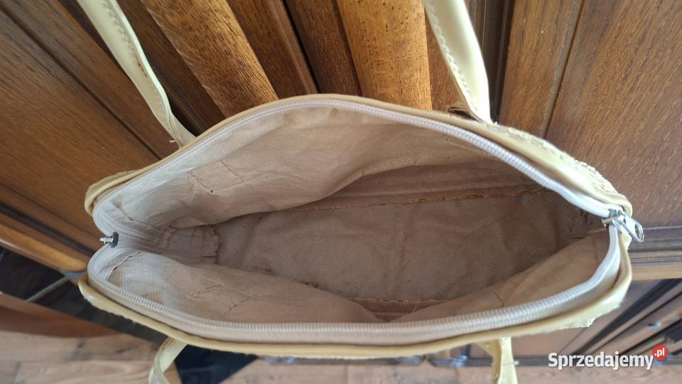 Jasna pleciona damska torebka 30cm lubuskie Zielona Góra