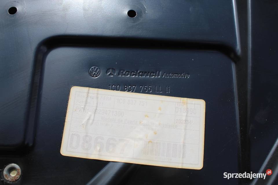 MECHANIZM PODNOŚNIK SZYBY LEWY PRZÓD VW BEETLE wielkopolskie