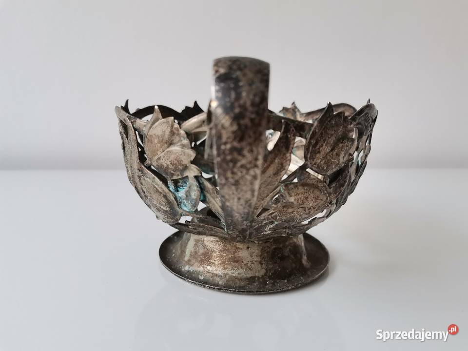 Stara posrebrzana cukierniczka cukiernica plater Katowice