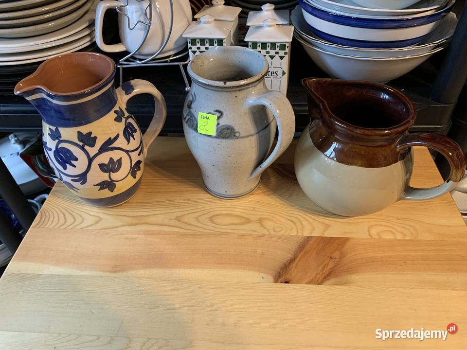 Dzbany dzbaneczki wazony ceramiczne gliniane Ślesin sprzedam