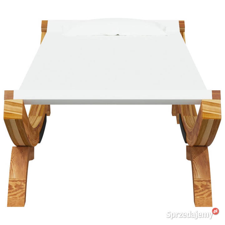 Leżak 100x1885x44 lite gięte drewno kremowy mazowieckie Warszawa