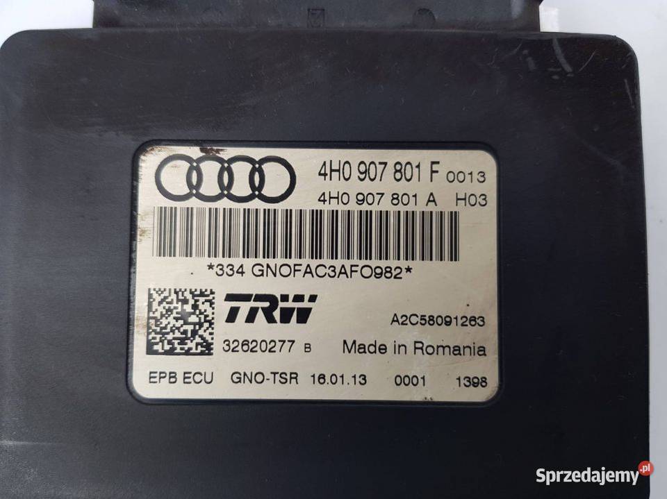 MODUŁ 4H0907801F HAMULCA RĘCZNEGO AUDI A6 C7 Części samochodowe kujawsko-pomorskie Lipno