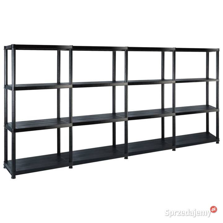 vidaXL Regał 4poziomowy czarny 244x305x130 Meble Warszawa