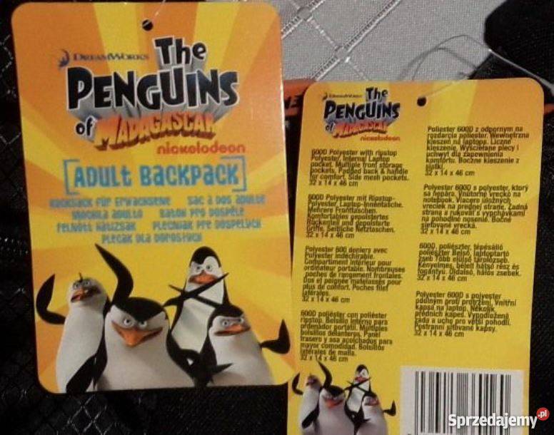 super solidny exclusive plecak pingwiny z Rzeszów