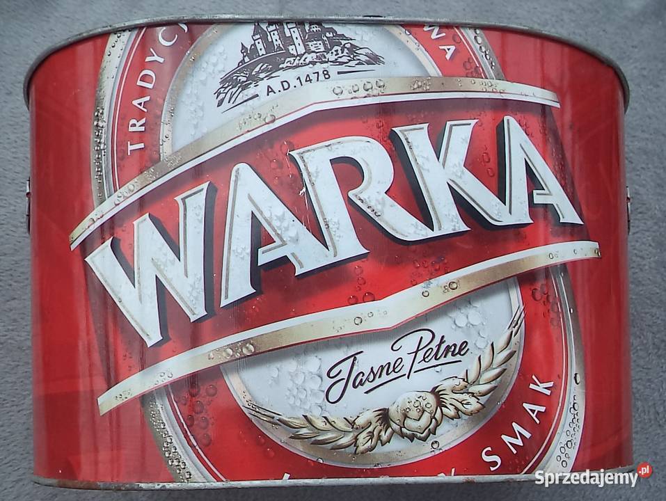 Piwo Warka metalowy pojemnik na lód chłodziarka Birofilistyka Piekary Śląskie
