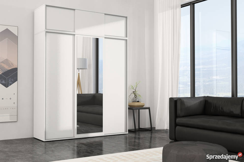 FUNKCJONALNA SZAFA BIAŁA LUSTRO DUŻA WYBÓR 60cm Katowice sprzedam