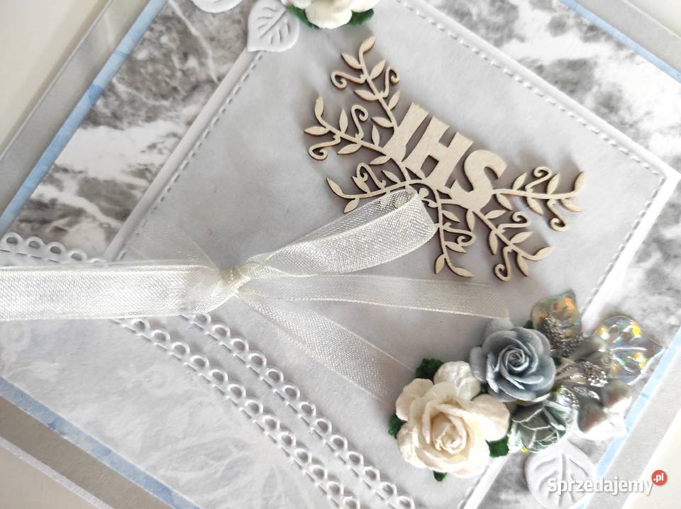 Kartka ręcznie robiona Komunia Święta Łódź