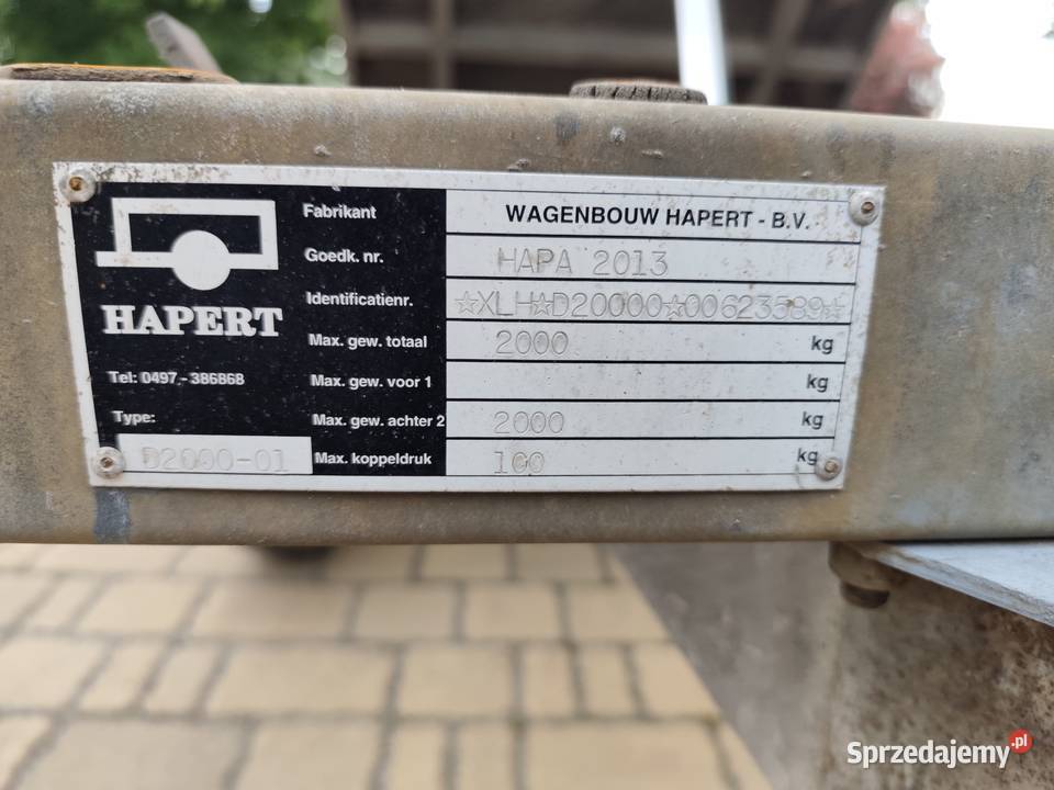 Przyczepa HAPERT DMC 2000 WYWROTKA KIPER świętokrzyskie Wodzisław