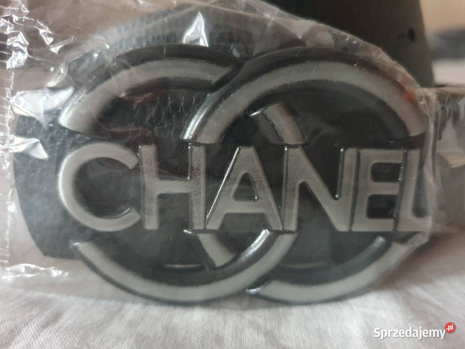 NOWY pasek do spodni Chanel czarny pasek CC 5cm Galanteria i dodatki Gdynia