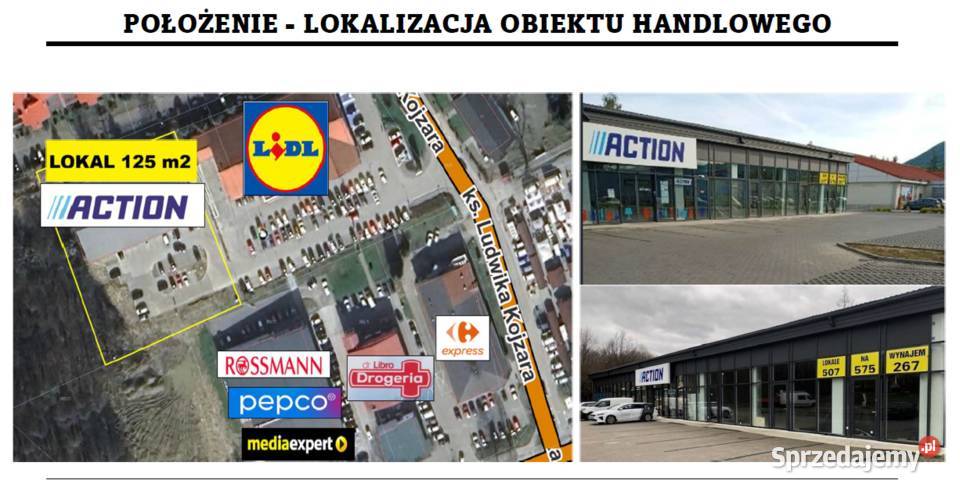 WYNAJEM lokal handlowousługowy USTROŃ 58 m2