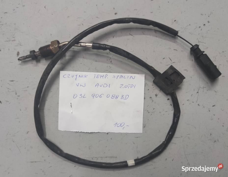 Czujnik temperatury spalin VW 20 TDI 03L906088BD osobowe Silniki i osprzęt Suchedniów