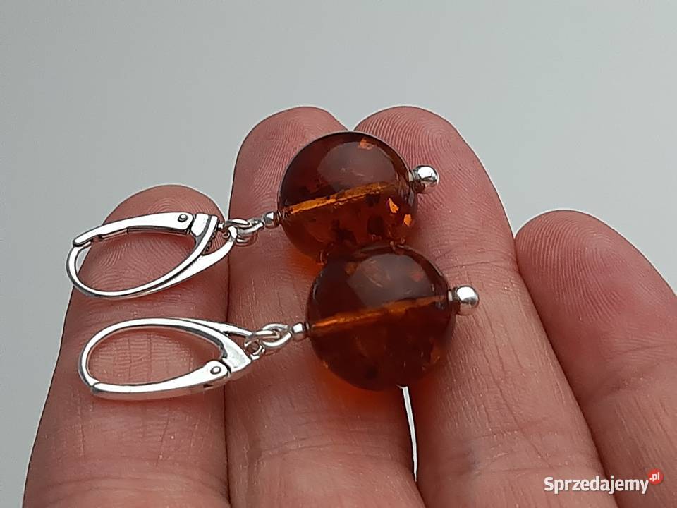 kolczyki z bursztynem Toruń