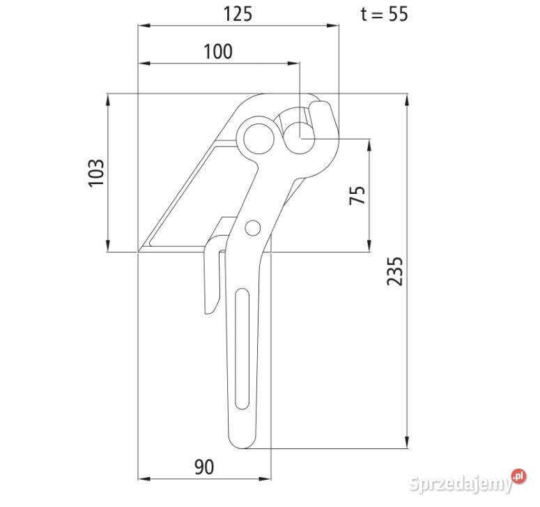 Zamknięcie burtowe H 11445 surowe lewe Przysieka Polska