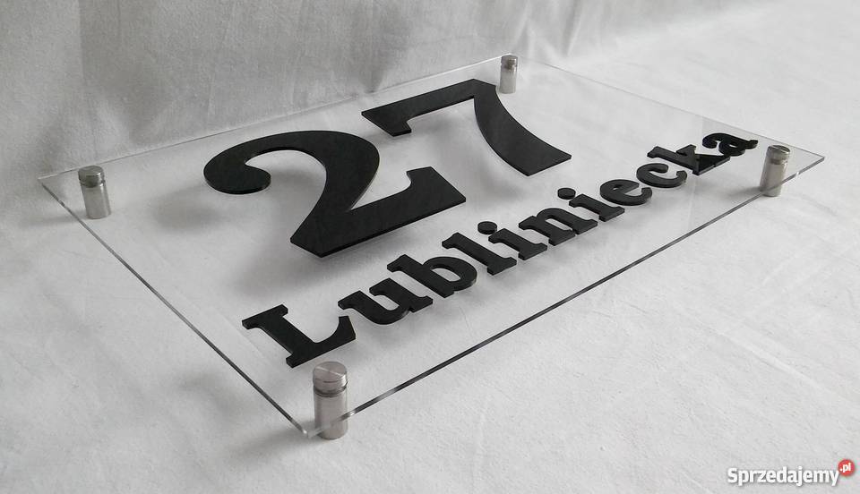 Tabliczka adresowa 3D numer na dom 30x25 wysyłka śląskie Lubliniec