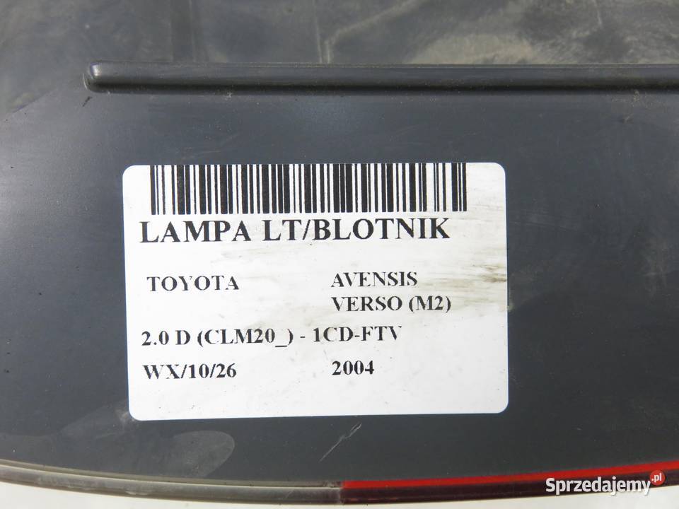 LAMPA LEWA TYLNA TOYOTA AVENSIS VERSO Lampy tylne małopolskie