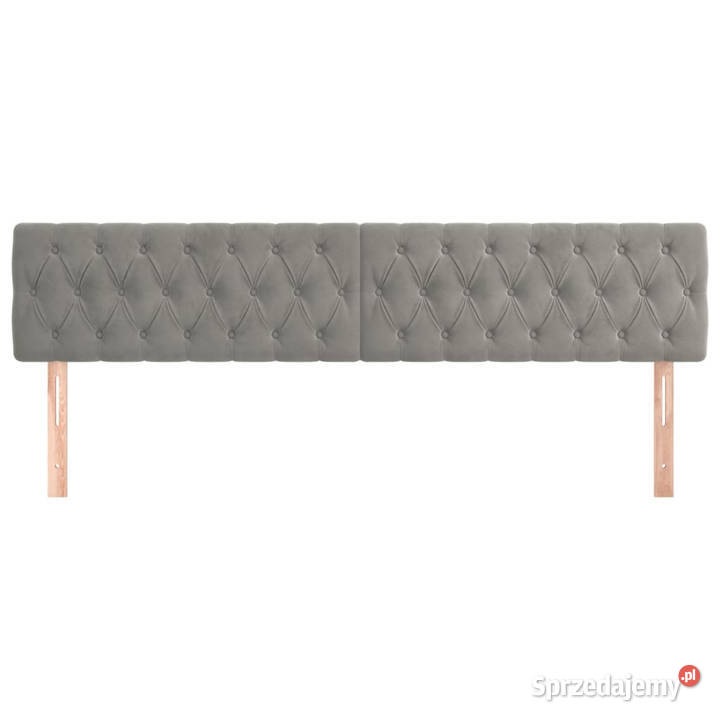 Zagłówki do łóżka 2 jasnoszary 100x7x7888 sprzedam