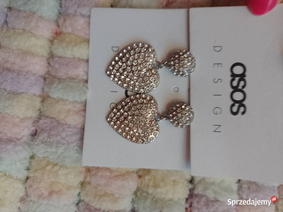 ASOS Bogato zdobione kolczyki z Londynu serca Dla kobiet Moda i Styl Kraków