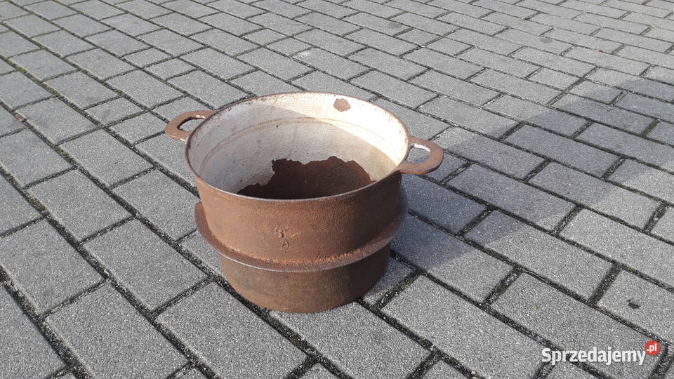 Stary duży garnek gar żeliwny do dekoracji Gdynia