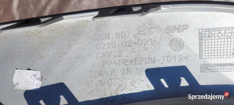 VW TCROSS LISTWA ZDERZAKA TYŁ NAKŁADKA
