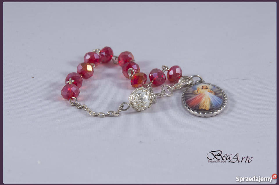 Różaniec dziesiątka z kryształkami 3 kolor małopolskie Łysa Góra