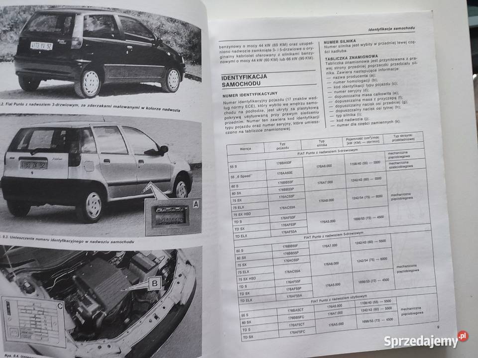 Fiat Punto WKŁ książka śląskie Myszków sprzedam