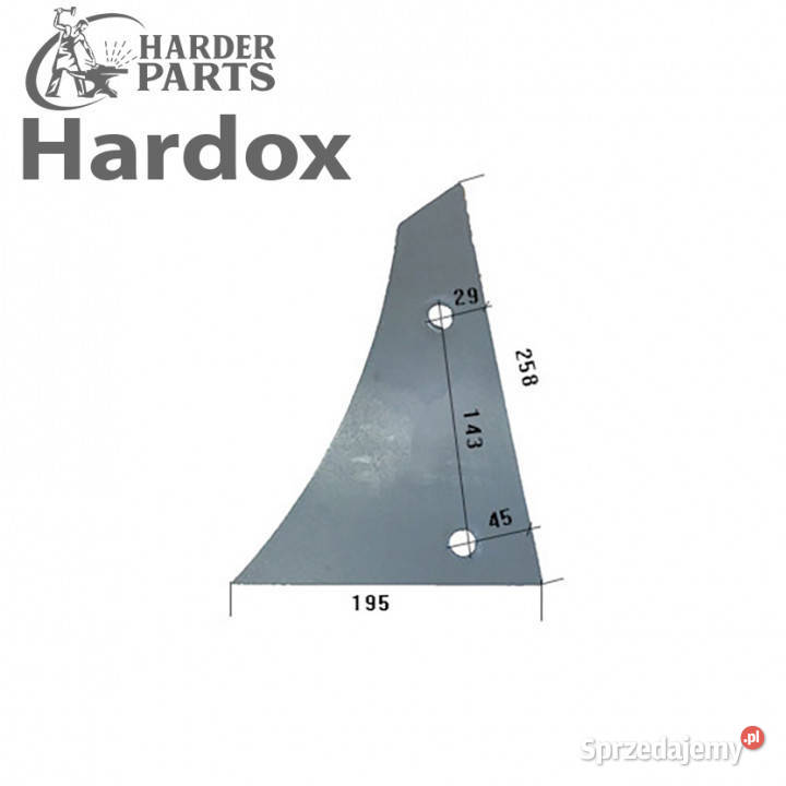 Pierś HARDOX 619061/L części do pługa KUHN