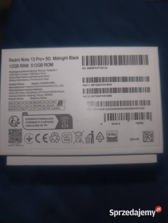 Sprzedam Smartfon Redmi Note 13Pro 5G Zgierz