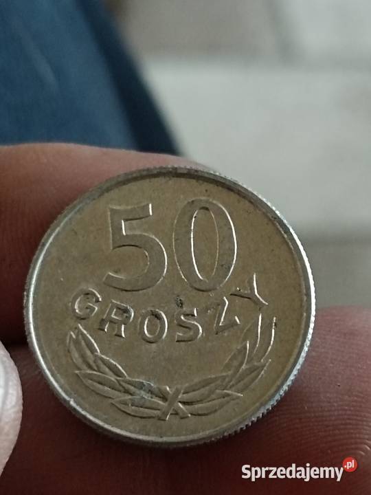 Sprzedam 50 groszy 1987 r drugie ranty nierowne Chełm sprzedam