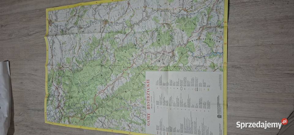 Góry Bystrzyckie Mapa turystyczna 160 000 Łęczyca