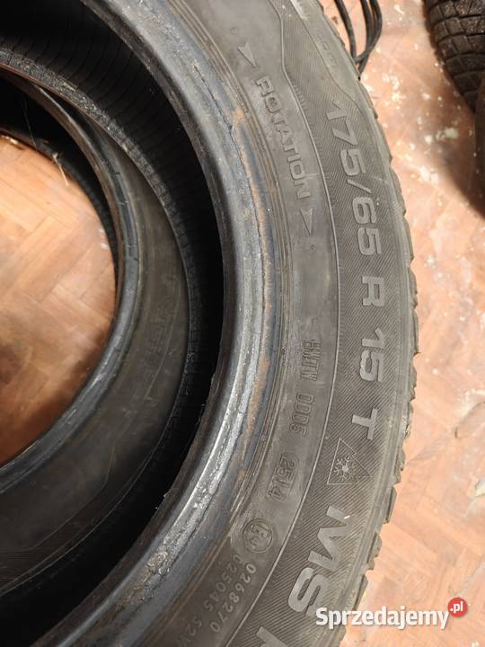 2 Opony zimowe 17565R15 Wysoki bieżnik Chełm 175