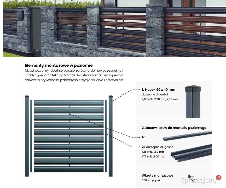 Sztachety metalowe Marika i OMEGA sztachetki Radom