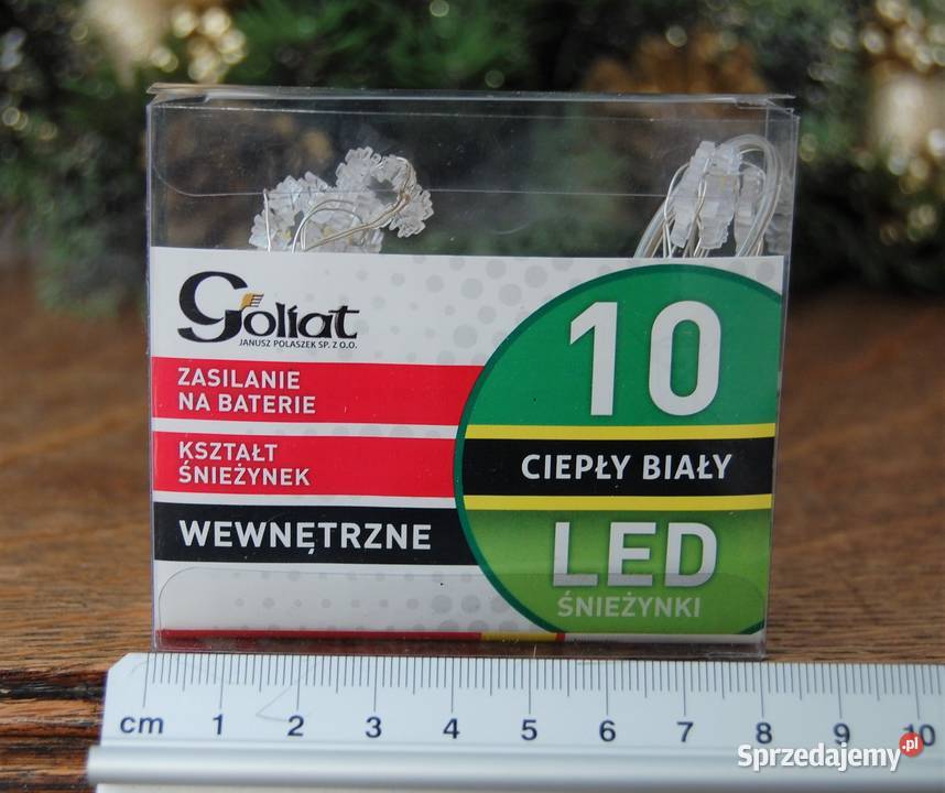 Goliat śnieżynki 10 LED na baterie ciepły biały biały Lublin sprzedam