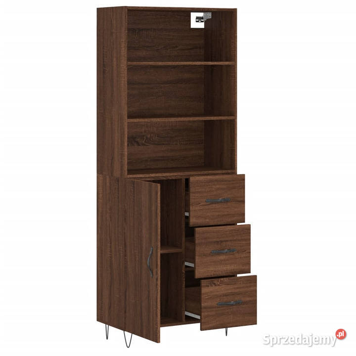 Witrynka brązowy dąb 695x34x180 materiał Warszawa