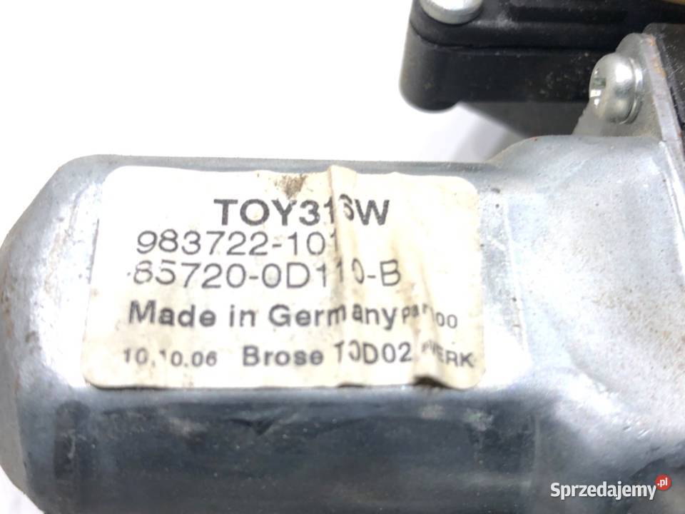 PODNOŚNIK SZYBY LEWY PRZÓD TOYOTA YARIS II osobowe