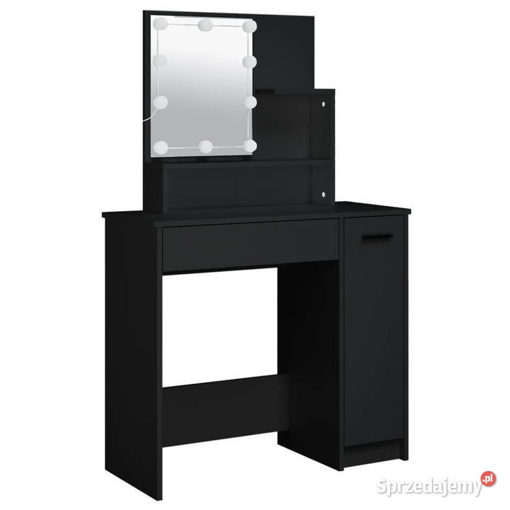 Toaletka z LED czarna materiał drewnopochodny sprzedam