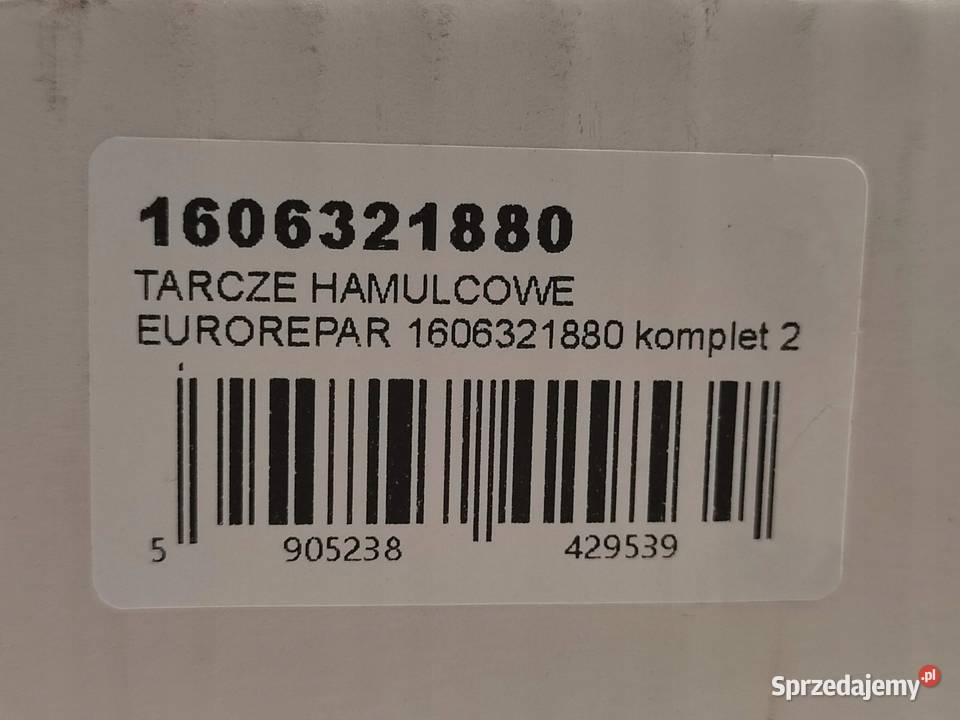 TARCZE HAMULCOWE 2 OPEL COMBO D 2012 EUROREPAR osobowe sprzedam