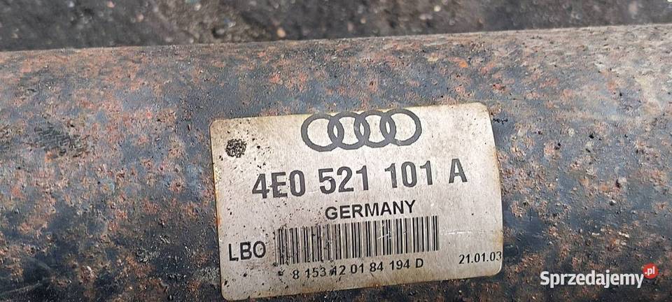 WAŁ NAPĘDOWY AUDI A8 D3 4E0521101A Lipno