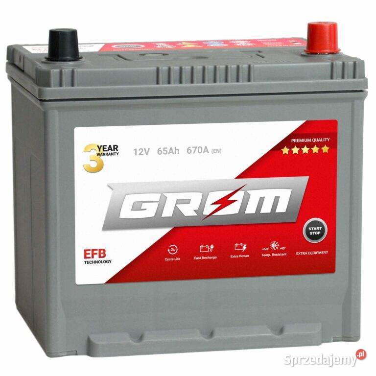 Akumulator 65Ah 670A GROM EFB STARTSTOP Japan P lubelskie Biała Podlaska