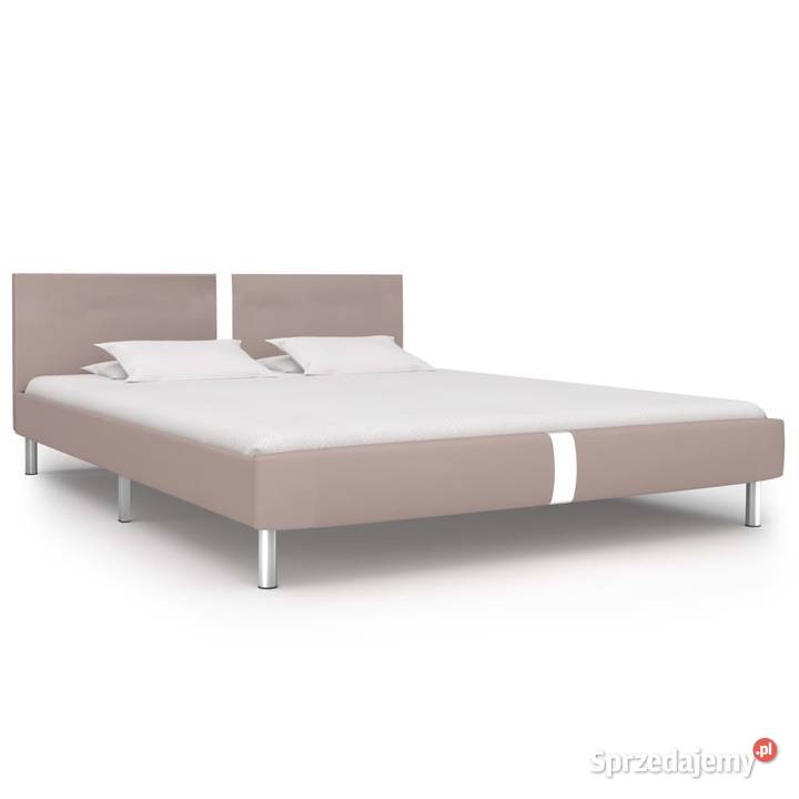 vidaXL Rama łóżka, kolor cappuccino, sztuczna skóra  280845