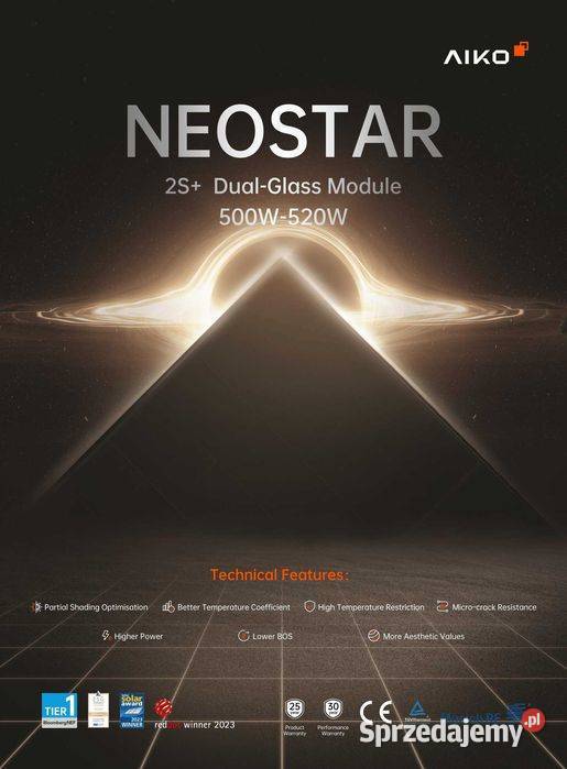 Panel fotowoltaiczny AIKO A500MAH60Db 500 W full sprzedam