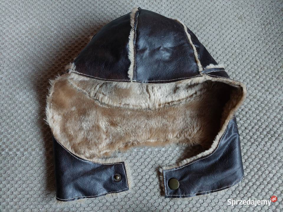 stylowy komplet kamizelka i czapka pilota retro Kraków