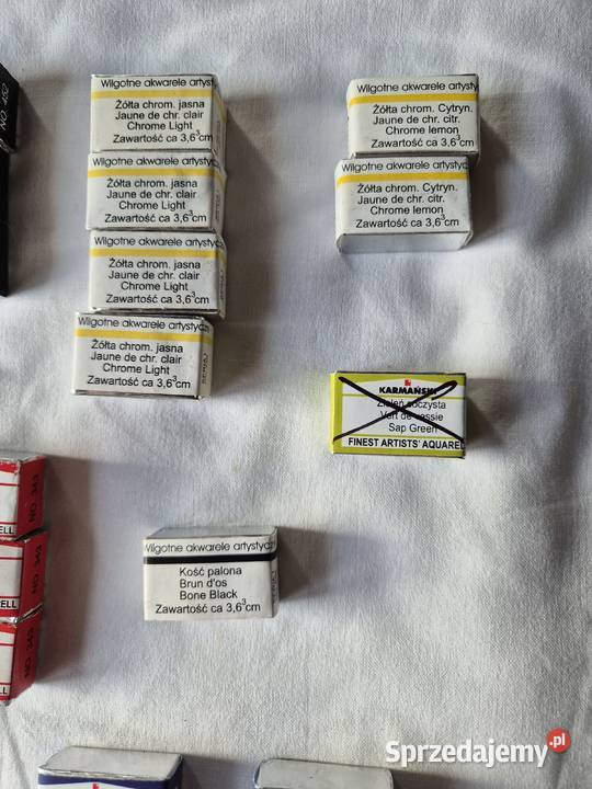 Farby akwarelowe Karmański nowe kostki 25 sztuk Brzesko