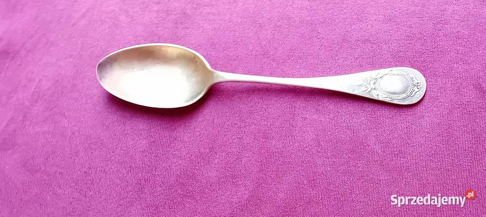 Secesyjna pozłacana łyżka z medalionem przełom sprzedam