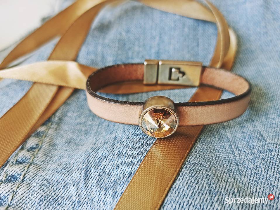 Bransoletka pasek skórka ekologiczna brąz Warszawa