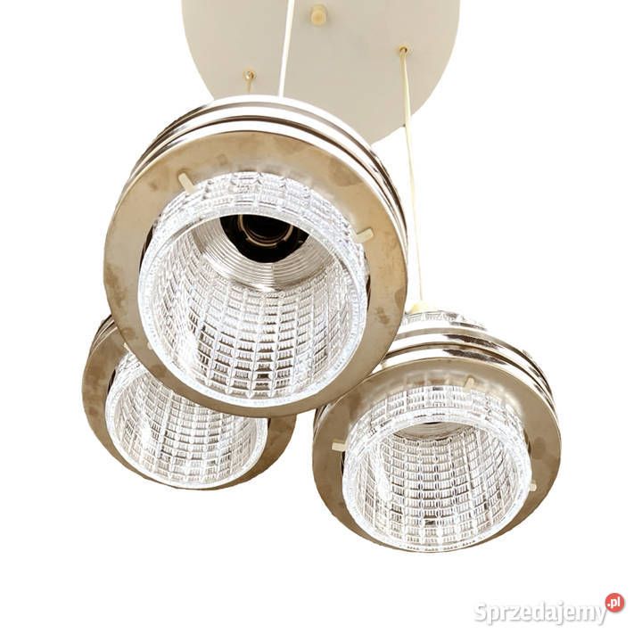 Żyrandol kaskadowy midcentury modern Pokrok Warszawa